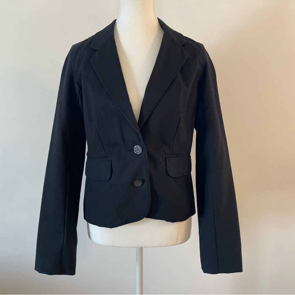 Blazer Black 98% Cotton Isaac Mizarhi Women’s Small